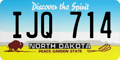 ND license plate IJQ714