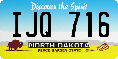 ND license plate IJQ716