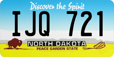 ND license plate IJQ721