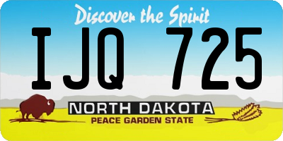 ND license plate IJQ725