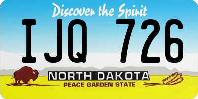 ND license plate IJQ726