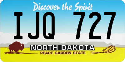 ND license plate IJQ727