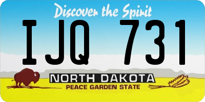ND license plate IJQ731