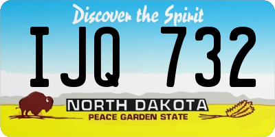 ND license plate IJQ732