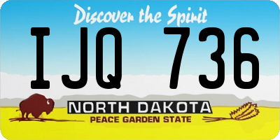 ND license plate IJQ736