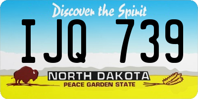ND license plate IJQ739
