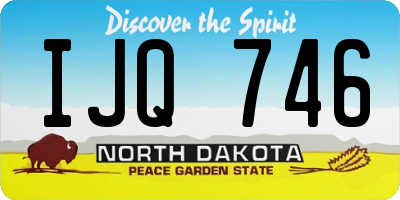 ND license plate IJQ746