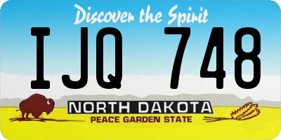 ND license plate IJQ748