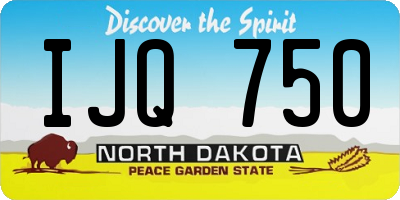ND license plate IJQ750