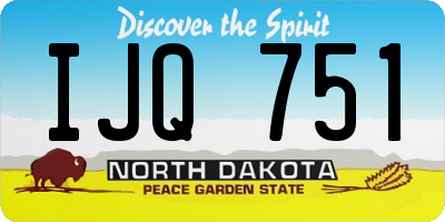 ND license plate IJQ751