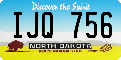 ND license plate IJQ756