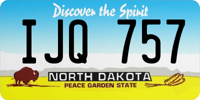 ND license plate IJQ757