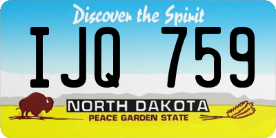 ND license plate IJQ759