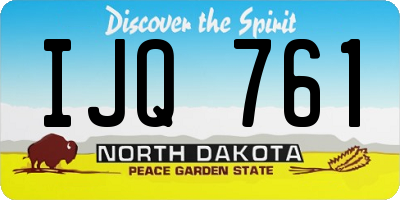 ND license plate IJQ761