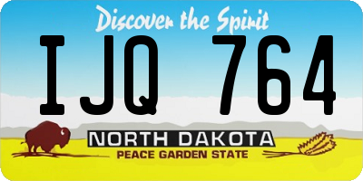 ND license plate IJQ764