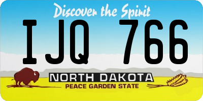 ND license plate IJQ766