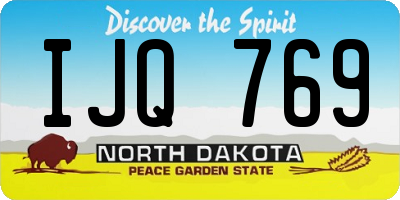 ND license plate IJQ769