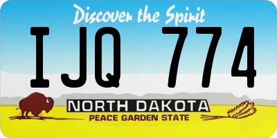 ND license plate IJQ774