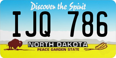 ND license plate IJQ786