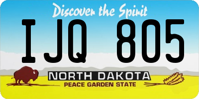 ND license plate IJQ805