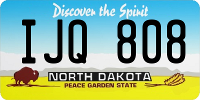 ND license plate IJQ808