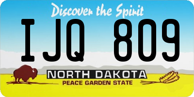 ND license plate IJQ809