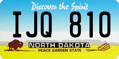 ND license plate IJQ810