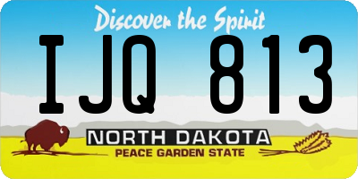 ND license plate IJQ813