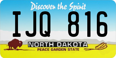 ND license plate IJQ816