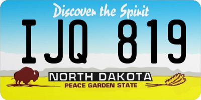 ND license plate IJQ819