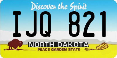 ND license plate IJQ821