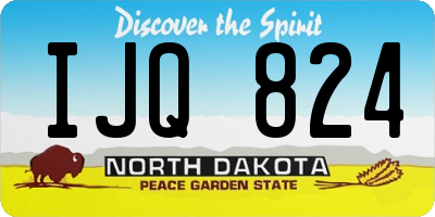 ND license plate IJQ824