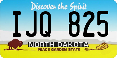ND license plate IJQ825
