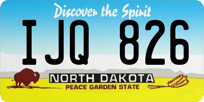 ND license plate IJQ826