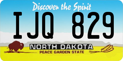 ND license plate IJQ829