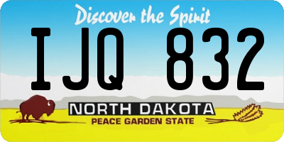 ND license plate IJQ832