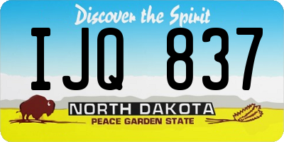 ND license plate IJQ837
