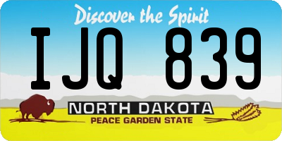 ND license plate IJQ839