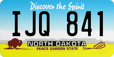 ND license plate IJQ841