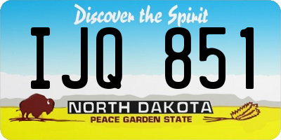 ND license plate IJQ851