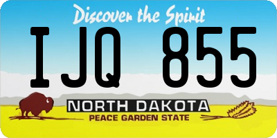 ND license plate IJQ855