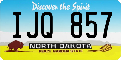 ND license plate IJQ857
