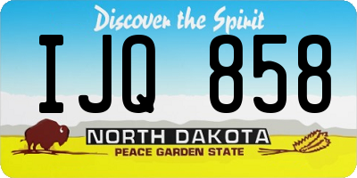 ND license plate IJQ858