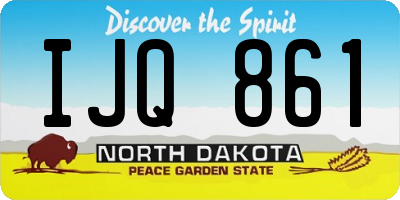 ND license plate IJQ861