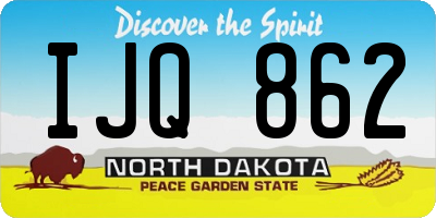 ND license plate IJQ862