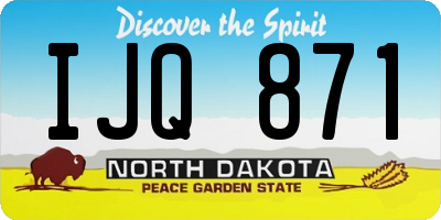 ND license plate IJQ871