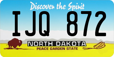 ND license plate IJQ872