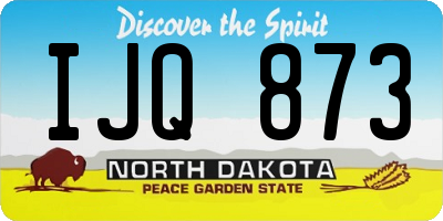 ND license plate IJQ873