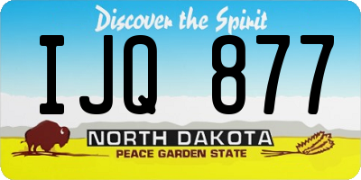 ND license plate IJQ877