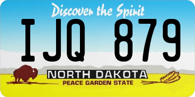 ND license plate IJQ879